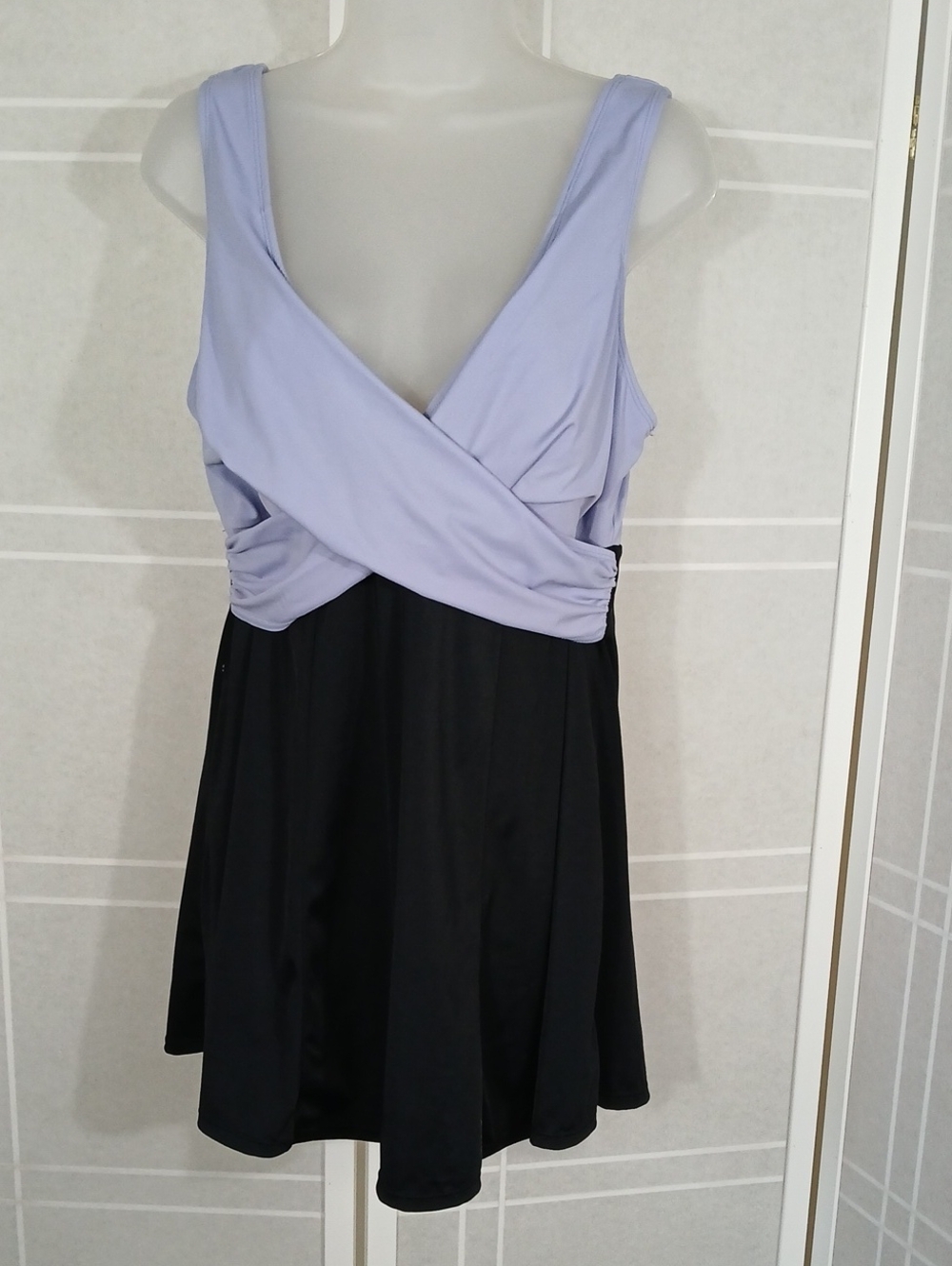 Swimdress Black & Lavender 14W